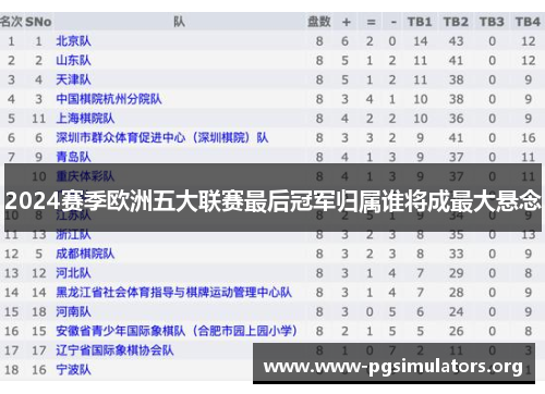 2024赛季欧洲五大联赛最后冠军归属谁将成最大悬念 2024赛季欧洲五大联赛最后冠军归属谁将成最大悬念